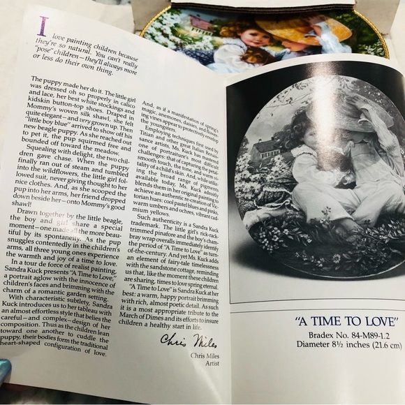 Sandra Kuck Collectors Plate A TIME TO LOVE  March of Dimes Knowles China 1989 - Picture 9 of 11